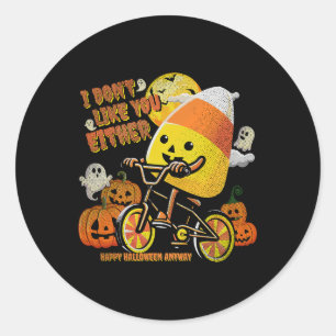 Halloween kostuum team Candy Corn Ik vind je niet  Ronde Sticker