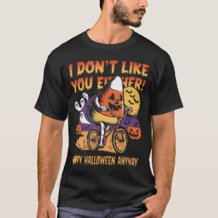 Halloween kostuum team Candy Corn Ik vind je niet T-shirt