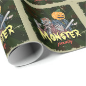  Halloween Kostuum thema Verjaardagsfeest Cadeaupapier (Rol Hoek)