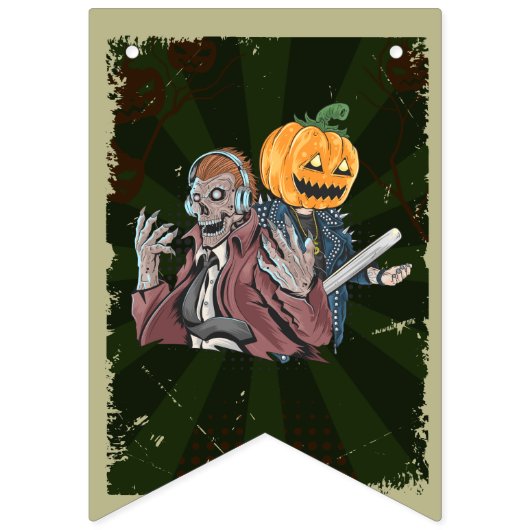  Halloween Kostuum thema Verjaardagsfeest Vlaggetjes (Eerste vlag)