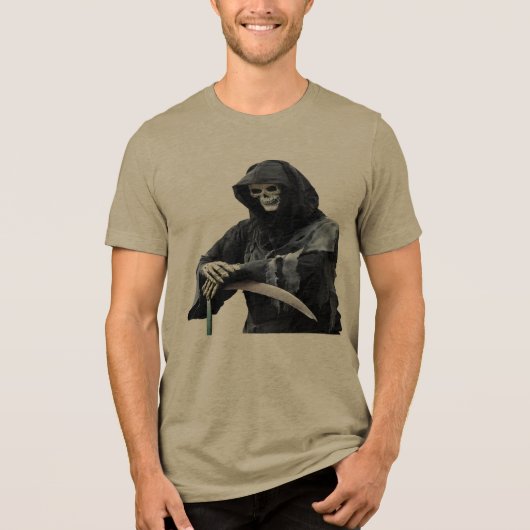 Halloween_Kostuum Tri-Blend Shirt (Voorkant)