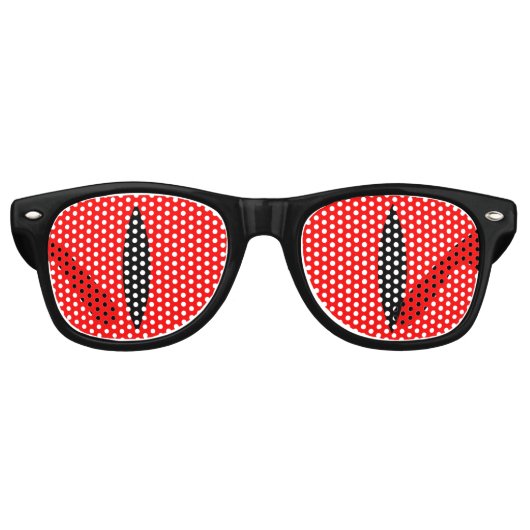 Halloween kostuum vampier ogen bril. (Red) Retro Zonnebril (Voorkant)
