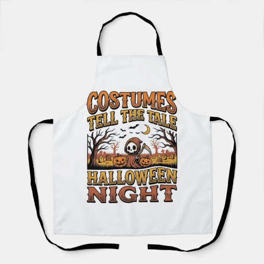 Halloween Kostuum Verhaal Vintage Begraafplaats Ty Schort (Voorkant)