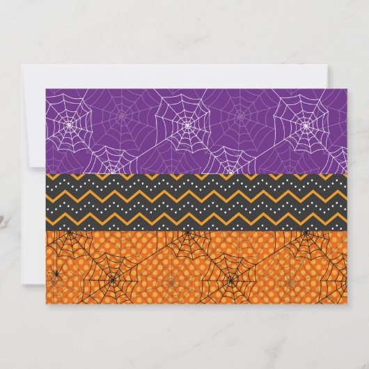 HALLOWEEN KOSTUUM VERJAARDAG UITNODIGING (Achterkant)