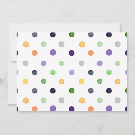 Halloween kostuum verjaardagsfeestje uitnodiging (Achterkant)