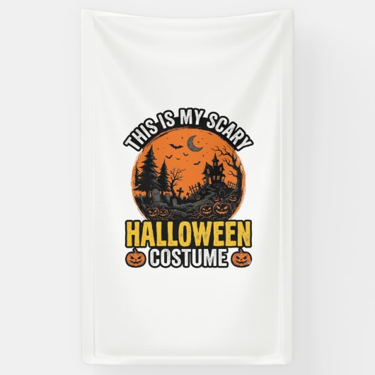 Halloween Kostuum Vintage Griezelen Spandoek (Verticaal)