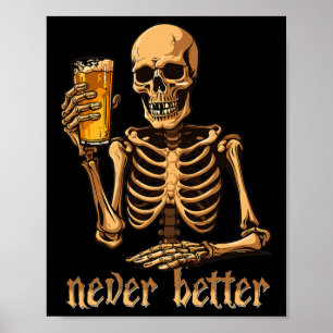 Halloween kostuum vrouwen nooit beter Skeleton Fun Poster