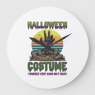 Halloween Kostuum Zombie Hand Kerkhof Grafstenen Grote Klok