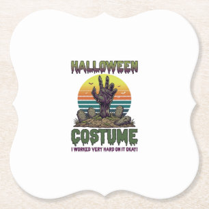 Halloween Kostuum Zombie Hand Kerkhof Grafstenen Kartonnen Onderzetters