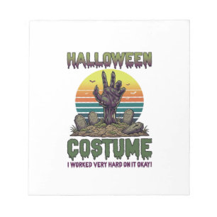 Halloween Kostuum Zombie Hand Kerkhof Grafstenen Notitieblok