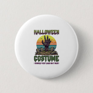 Halloween Kostuum Zombie Hand Kerkhof Grafstenen Ronde Button 5,7 Cm