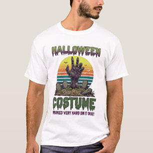 Halloween Kostuum Zombie Hand Kerkhof Grafstenen T-shirt