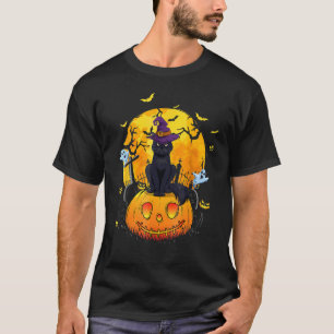 Halloween Kostuum Zwarte Kat Enge Vleermuis Grieze T-shirt