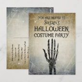 Halloween  kostuumfeest briefkaart (Voorkant / Achterkant)