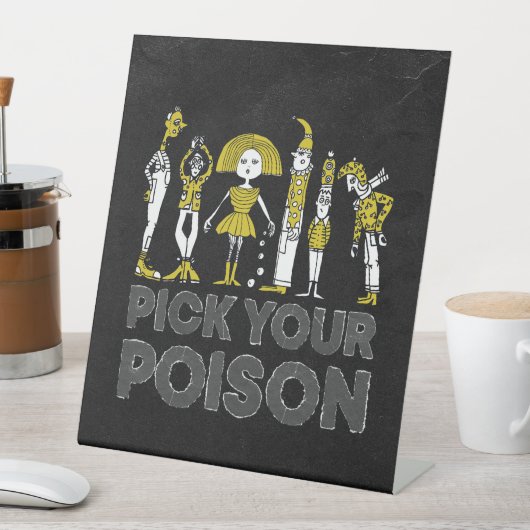 Halloween kostuumfeest Drinken pluk je gif Reclamebord Met Voetstuk (Insitu)