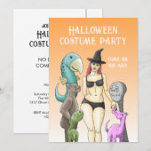 Halloween Kostuumfeest Kaart (Voorkant / Achterkant)