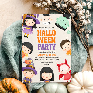 Halloween Kostuumfeest Kinder Trick Treat Kaart