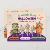 Halloween Kostuumfeest Monsters griezelige pret Da Briefkaart (Voorkant / Achterkant)