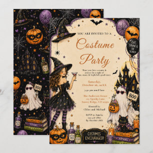 Halloween Kostuumfeest Nacht Kaart