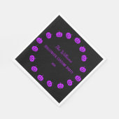 Halloween Kostuumfeest Paarse Pompoenen Papier Servet (Hoek)