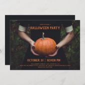 Halloween kostuumfeest. Pompoen. Zwarte tieners Kaart (Voorkant / Achterkant)