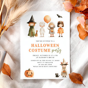 Halloween kostuumfeest Schattige Kaart