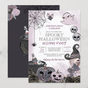 Halloween Kostuumfeest Spookachtig Knuffelheks Kaart