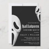 Halloween kostuumfeest Spooky Creepy Ghost Thema Kaart (Voorkant)