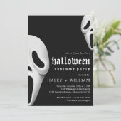 Halloween kostuumfeest Spooky Creepy Ghost Thema Kaart (Staand voorkant)