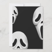 Halloween kostuumfeest Spooky Creepy Ghost Thema Kaart (Achterkant)