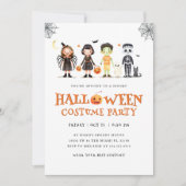 Halloween kostuumfeest Spooky Kinder uitnodiging (Voorkant)