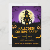 Halloween Kostuumfeest Uitnodiging (Voorkant)