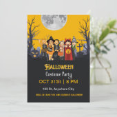 Halloween Kostuumfeest Uitnodiging (Staand voorkant)