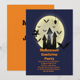 Halloween Kostuumfeest Uitnodiging, Griezeldesign Kaart