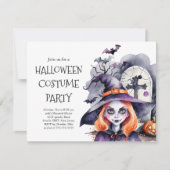 Halloween Kostuumfeest Uitnodiging | Griezelen (Voorkant)