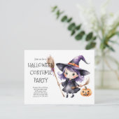Halloween Kostuumfeest Uitnodiging | Griezelen  (Staand voorkant)