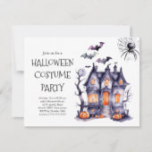 Halloween Kostuumfeest Uitnodiging | Griezelen  (Voorkant)