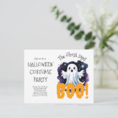 Halloween Kostuumfeest Uitnodiging | Griezelen  (Staand voorkant)