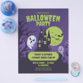 Halloween kostuumfeest uitnodiging Halloween Feest Flyer (Enkel)
