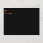 Halloween kostuumfeest zwart en Sinaasappel Uitnodiging Briefkaart (Achterkant)