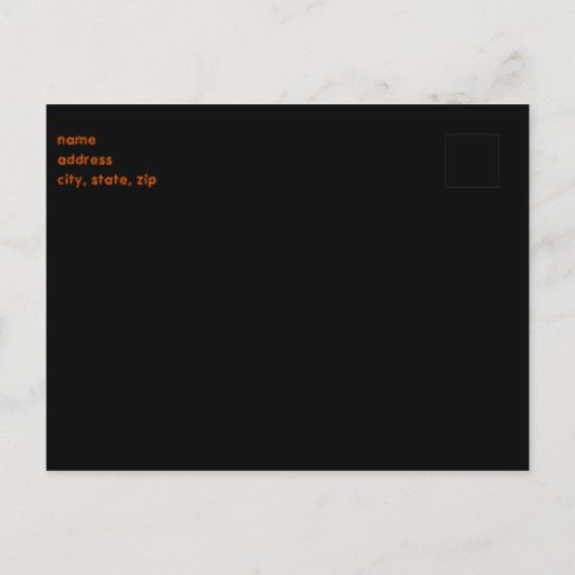 Halloween kostuumfeest zwart en Sinaasappel Uitnodiging Briefkaart (Achterkant)