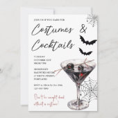 Halloween kostuums & cocktails uitnodiging (Voorkant)