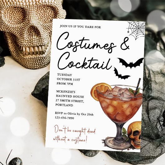Halloween kostuums & cocktails uitnodiging