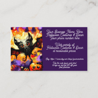 Halloween Kostuums & Decor Bat Shop Verkoop Etsy Visitekaartje