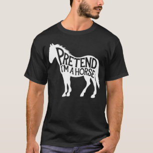 Halloween kostuums doen alsof ik een paard ben t-shirt