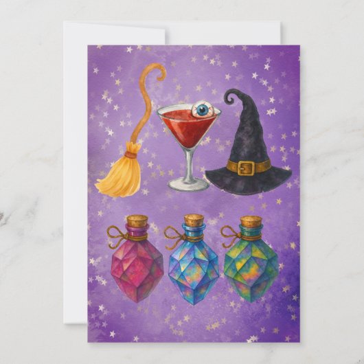 Halloween kostuums en cocktails kaart (Achterkant)