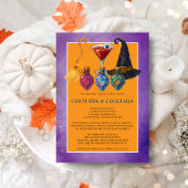 Halloween kostuums en cocktails kaart