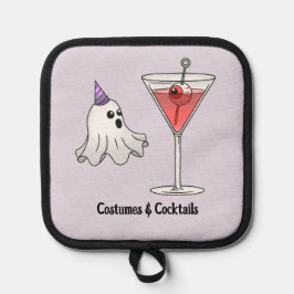 Halloween kostuums en cocktails pannenlap