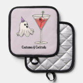 Halloween kostuums en cocktails pannenlap (Voorkant / Achterkant)