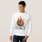 Halloween Kostuums met Fiery Design Trui (Voorkant volledig)